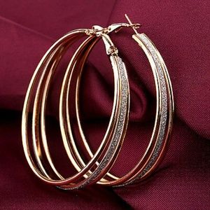 Gold Hoop Dangle Earring